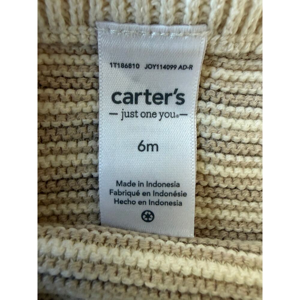 Carter's Just One You Baby Knit Jogger Pants Oatmeal Marled Size 6M - Picture 2 of 4